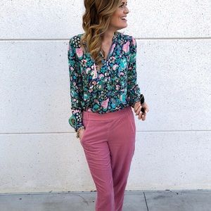 Floral long sleeve top